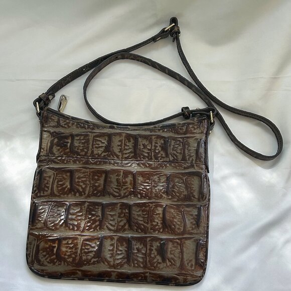 Brahmin Jody Espresso Orinoco Slim Leather Purse - Picture 2 of 9